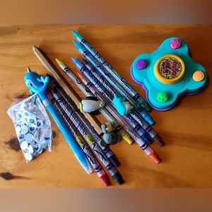 2/$10 Kids Arts Crafts CRAYOLA Twistable Crayons BK Shape Hole Puncher Erasers